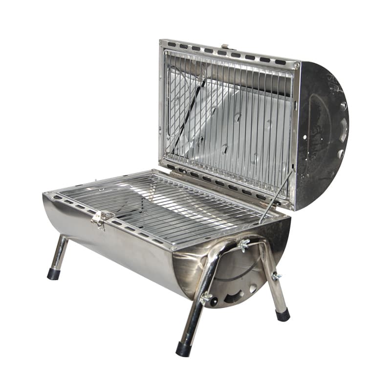 HG-21080S Cylinder S/Steel Charcoal BBQ Grill